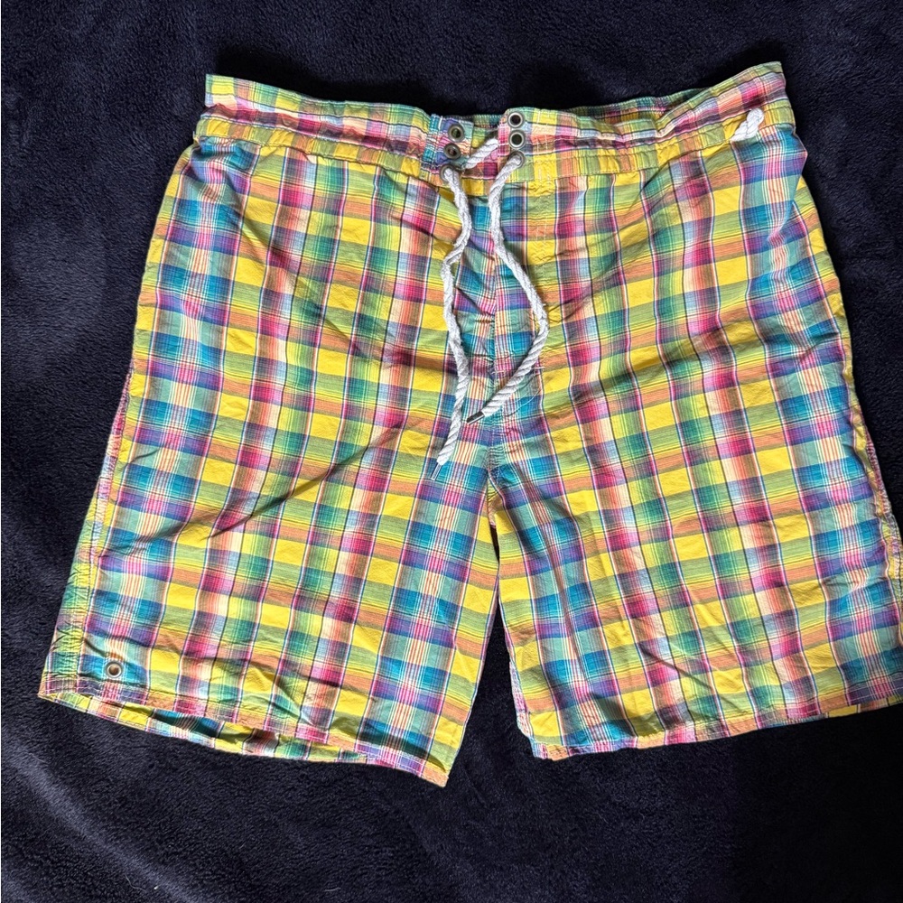Polo Ralph Lauren XL Plaid Madras Swim Shorts